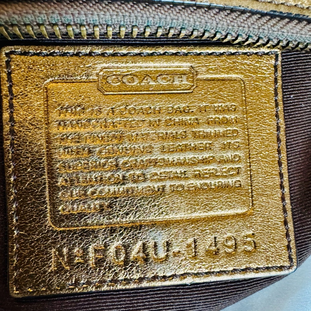 Coach Legacy 2004 Special Edition Bag with Metallic Gold and Brown Signature - Picture 14 of 14
